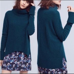 Moth Fireside teal wool sweater